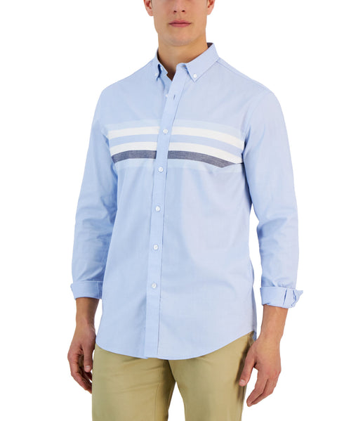 Horizon Long Sleeve Chest Stripe Oxford Shirt